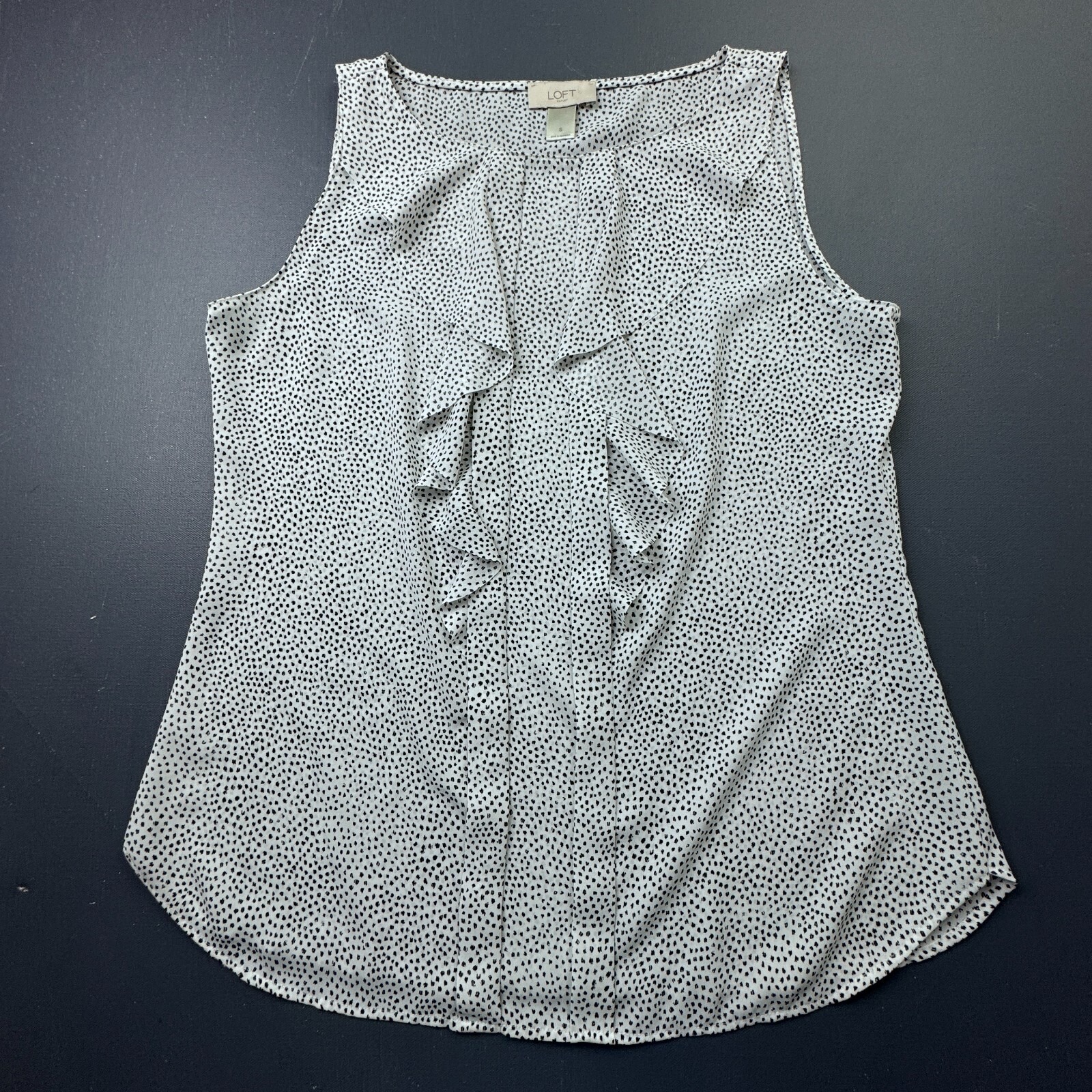 Loft Blouse Women's Small Sleeveless Micro Cheetah Print Boho Classic Femme